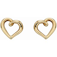 Boucle d'oreille coeur en Or 375/1000