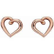 Boucle d'oreille coeur Or rose 375/1000