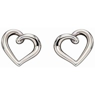 Boucle d'oreille coeur Or blanc 375/1000