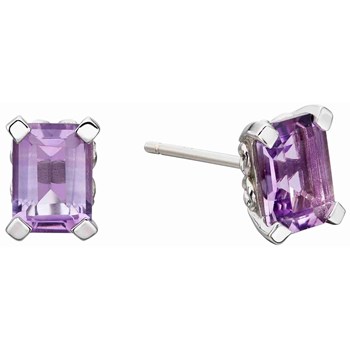 Boucle d'oreille coeur diamant en Or blanc 375/1000