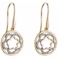 Boucle d'oreille fleur diamant en Or 375/1000