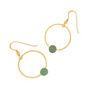 Boucles d'Oreilles Créoles Aventurine