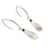 Boucles d'Oreilles Quartz Rutile et Spinelle Noire - vue V1