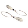 Boucles d'Oreilles Quartz Rutile et Spinelle Noire - vue V2