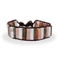 Bracelet PALM - Pierres naturelles et cuir