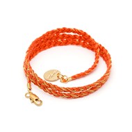 Bracelet plaqué or tressé en coton MAX