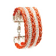 Bracelet plaqué argent tressé en coton MAXI RAOUL