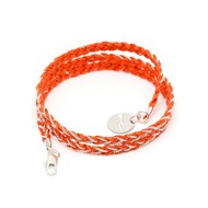 Bracelet plaqué argent tressé en coton MAX