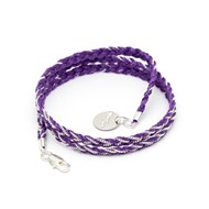 Bracelet plaqué argent tressé en coton MAX