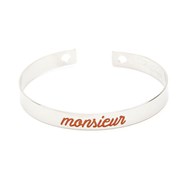 Jonc gravé plaqué argent MONSIEUR