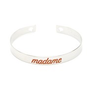 Jonc gravé plaqué argent MADAME