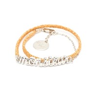 Bracelet cordon plaqué argent MONSIEUR