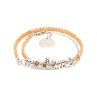 Bracelet cordon plaqué argent MADAME
