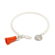 Bracelet plaqué argent pompon en coton ARTHUR