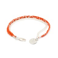 Bracelet plaqué argent tressé en coton BILLY