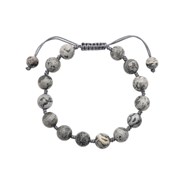 Bracelet homme pierre naturelle Jaspe Gris - Lorenzo R