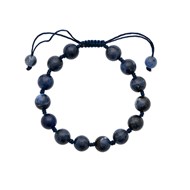 Bracelet homme pierre naturelle Jaspe bleu - Lorenzo R