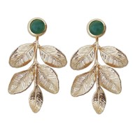 Boucles d'oreilles Somptuose Plaqué Or Aventurine