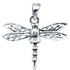 Collier libellule et sa Chaine de 51 cm en argent 925/1000 - vue V1