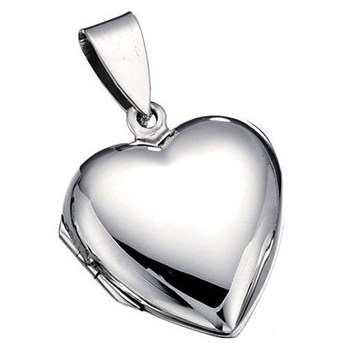 925/1000 zilveren hart ketting met 51 cm ketting