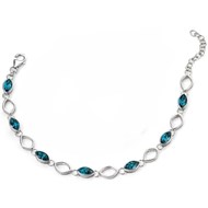 Bracelet plaqué rhodium en cristal de Swarovski® en argent 925/1000