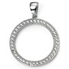 Collier plaqué rhodium et zirconium en argent 925/1000 - vue V1
