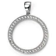 Collier plaqué rhodium et zirconium en argent 925/1000