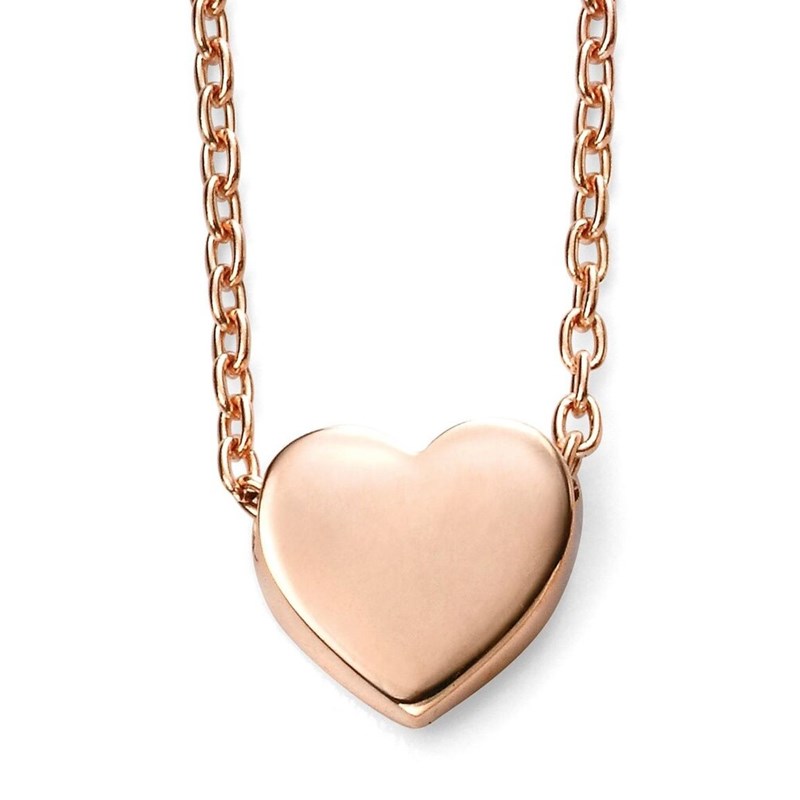 Collier coeur en Or rose 375/1000