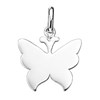 Collier papillon en argent 925/1000 - vue V1