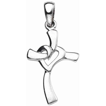 925/1000 zilveren kruis en hart ketting