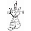 Collier chat en argent 925/1000 - vue V1