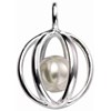 Collier perle cage en argent 925/1000 - vue V1