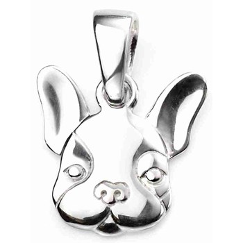 Franse bulldog ketting in zilver 925/1000
