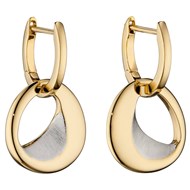 Boucle d'oreille original et chic plaqué or en argent 925/1000