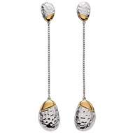 Boucle d'oreille tendance plaqué or en argent 925/1000