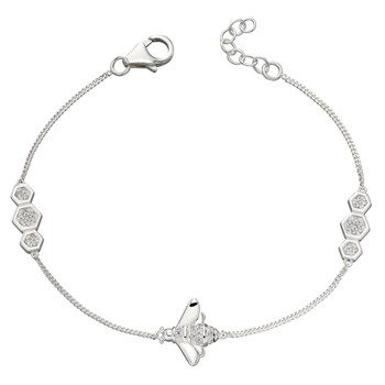 Bracelet abeille en argent 925/1000