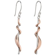 Boucle d'oreille plaqué or rose en argent 925/1000