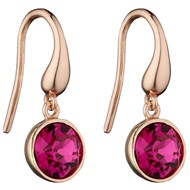 Boucle d'oreille plaqué or rose en argent 925/1000