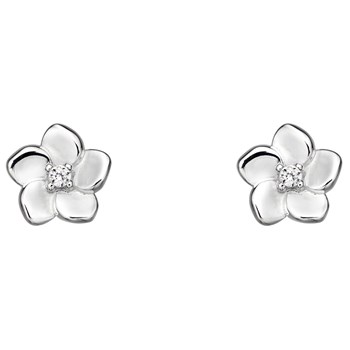 925/1000 zilveren bloem oorbel