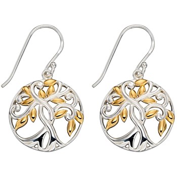 Vergulde oorbel in zilver 925/1000