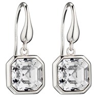 Boucle d'oreille cristal en argent 925/1000