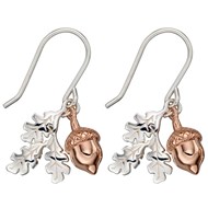 Boucle d'oreille noisette plaqué or rose en argent 925/1000