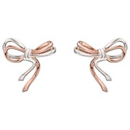 Boucle d'oreille plaqué or rose en argent 925/1000