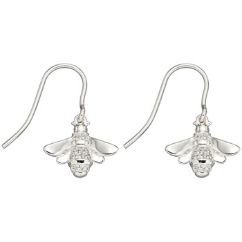 Zilver 925/1000 bijen oorbel