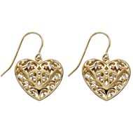 Boucle d'oreille coeur en or 375/1000