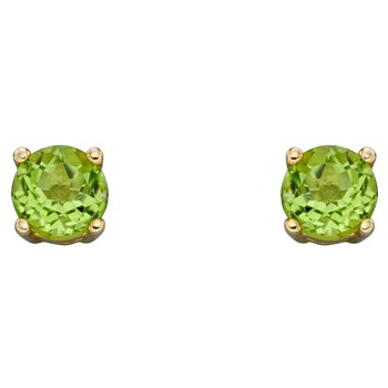 Boucle d'oreille aout péridote en or 375/1000