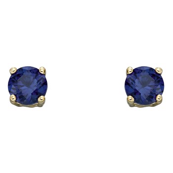 Boucle d'oreille septembre saphir en or 375/1000