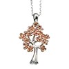 Collier arbre de vie plaqué or rose en argent 925/1000 - vue V1