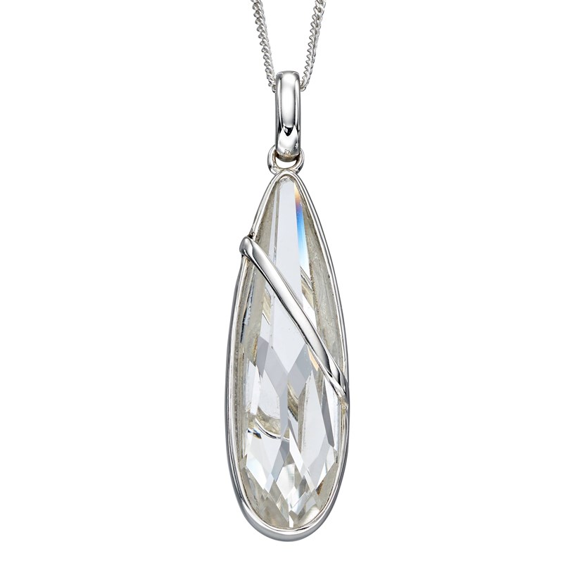 Collier cristal en argent 925/1000