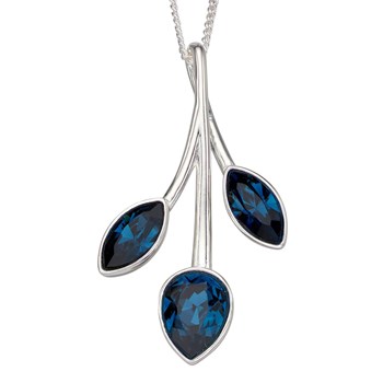 925/1000 zilveren kristallen ketting